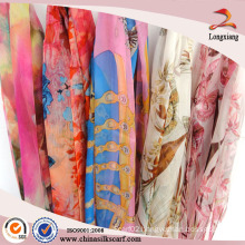 Hot Sale Large Screen Printing Silk Scarf